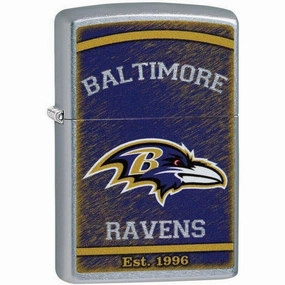 Zippo Windproof Lighter - NFL Baltimore Ravens Street Chrome Metal | 29934-000002